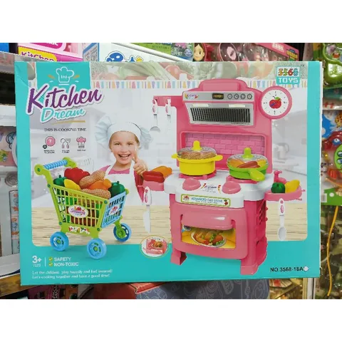 Hộp Đựng Thức Ăn Kèm Xe Đẩy Siêu Thị 3568-18 - Tiện Lợi Cho Bữa Ăn Gia Đình, Màu Sắc Ngẫu Nhiên