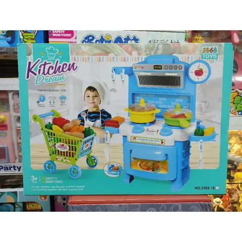 Hộp Đựng Thức Ăn Kèm Xe Đẩy Siêu Thị 3568-18 - Tiện Lợi Cho Bữa Ăn Gia Đình, Màu Sắc Ngẫu Nhiên