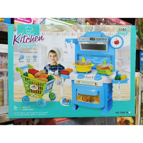 Hộp Đựng Thức Ăn Kèm Xe Đẩy Siêu Thị 3568-18 - Tiện Lợi Cho Bữa Ăn Gia Đình, Màu Sắc Ngẫu Nhiên