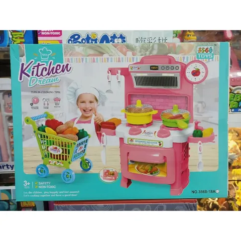 Hộp Đựng Thức Ăn Kèm Xe Đẩy Siêu Thị 3568-18 - Tiện Lợi Cho Bữa Ăn Gia Đình, Màu Sắc Ngẫu Nhiên