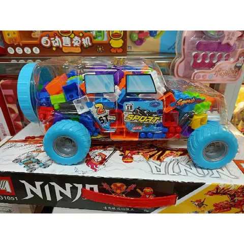 Hộp xếp hình ô tô BLOCKS GAME - 160 chi tiết lắp ráp ngẫu nhiên cho trẻ em - Đồ chơi thông minh phát triển tư duy