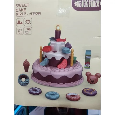 Hộp đồ chơi Bánh sinh nhật màu Socola với đèn phát sáng - Quà tặng sinh nhật độc đáo dành cho trẻ em, có pin đi kèm