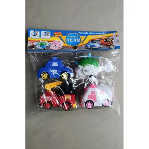 Mô Hình 4 Xe Ô Tô ROBOCAR HERO Chạy Bánh Đà - Đồ Chơi Điều Khiển Từ Xa Dành Cho Trẻ Em
