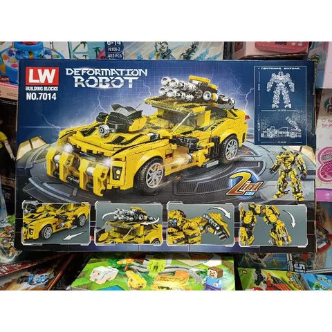 Hộp Lego Lắp Ghép 2in1 Mô Hình Robot và Xe Ô Tô 7014 - Đồ Chơi Sáng Tạo Cho Trẻ Em