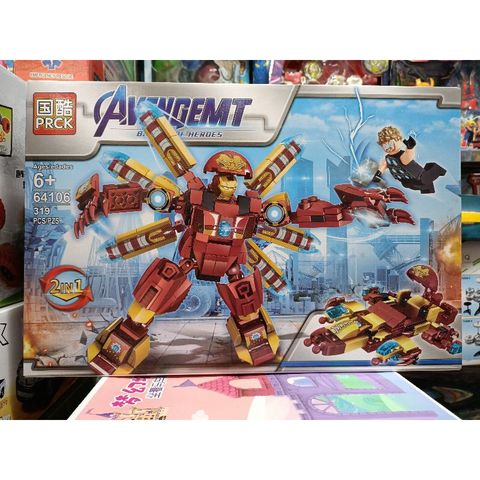 Hộp Lego 2in1 Xe Ô Tô và Robot Người Sắt - BATTLE OF HEROES 64106 - Đồ Chơi Lắp Ghép Sáng Tạo cho Trẻ Em