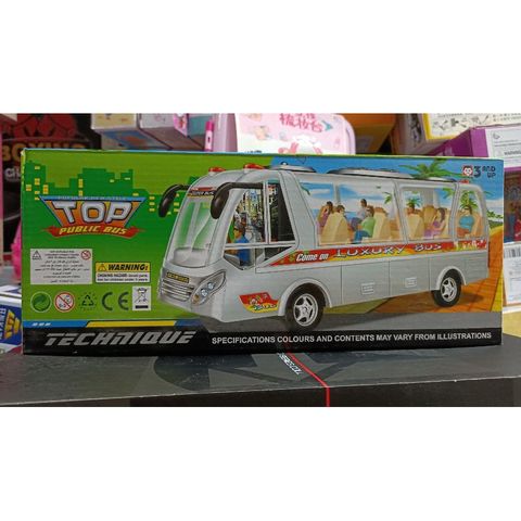 Mô hình Xe Buýt Pin Phát Nhạc và Đèn LED 2609B - Đồ Chơi Ô Tô Điện Trẻ Em Kèm Pin và Màu Ngẫu Nhiên