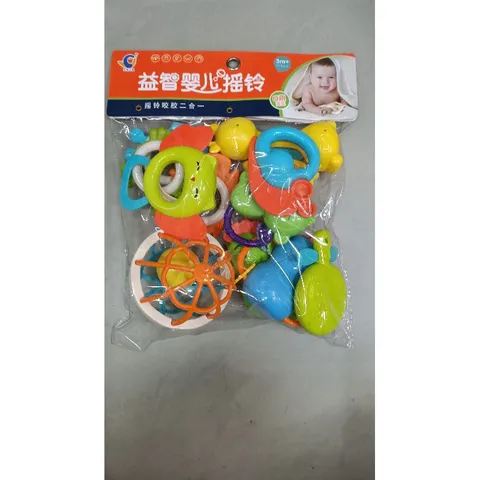 Bộ đồ chơi Lúc lắc cho trẻ sơ sinh 566 - Set 10 chi tiết an toàn, màu sắc ngẫu nhiên, kích thích phát triển trẻ nhỏ