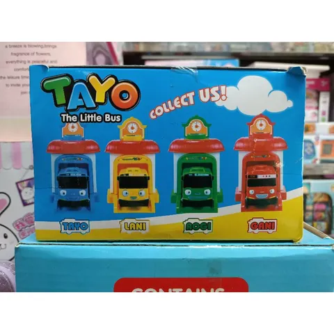 Hộp Đồ Chơi 4 Xe Ô Tô Buýt TAYO The Little Bus - Đồ Chơi Giáo Dục Cho Trẻ Em, Quà Tặng Vui Nhộn