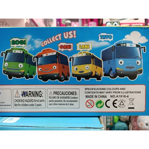 Hộp Đồ Chơi 4 Xe Ô Tô Buýt TAYO The Little Bus - Đồ Chơi Giáo Dục Cho Trẻ Em, Quà Tặng Vui Nhộn