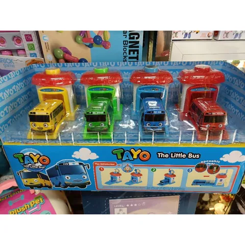 Hộp Đồ Chơi 4 Xe Ô Tô Buýt TAYO The Little Bus - Đồ Chơi Giáo Dục Cho Trẻ Em, Quà Tặng Vui Nhộn