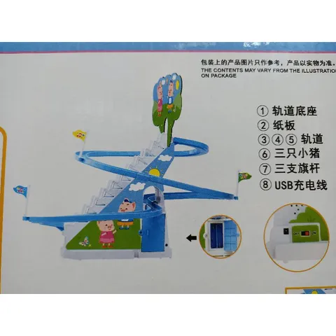 Hộp Đồ Chơi Heo Nhảy Bậc Thang, Chạy Trên Đường Trượt Với Nhạc Và Đèn Sáng - Quà Tặng Thú Vị Cho Trẻ Em