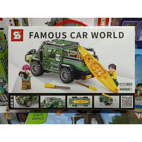 Hộp lê gô lắp ghép mô hình xe ô tô bán tải FAMOUS CAR WORLD 5120
