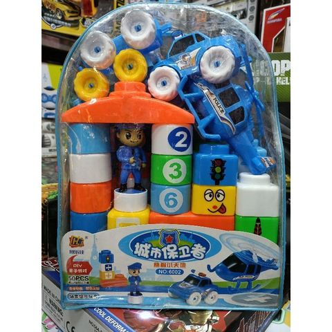 Bộ Đồ Chơi Xếp Hình Người Bảo Vệ Thành Phố 6002 - 50 Chi Tiết Kích Thích Sáng Tạo cho Trẻ Em