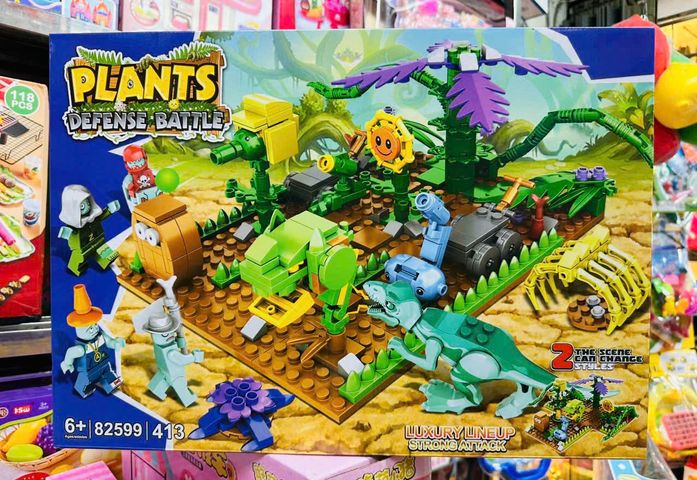 Đồ Chơi Lắp Ráp Plants Defense Battle Luxury Lineup 82599 - Lego Sáng Tạo Giải Trí Cho Trẻ Em, Phát Triển Tư Duy & Kỹ Năng