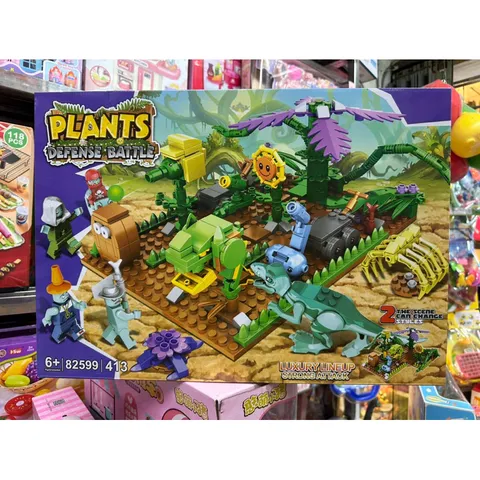 Xếp hình lắp ghép LEGO Plants Defense Battle 82599 - Đồ chơi xếp hình hấp dẫn cho trẻ em và người hâm mộ trò chơi