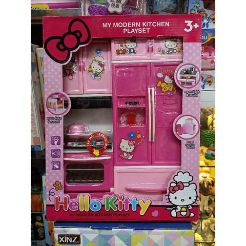 Hộp Tủ Bếp Nấu Ăn Hello Kitty Có Nhạc và Đèn Phát Sáng 8921 - Đồ Chơi Vui Nhộn Cho Trẻ Em