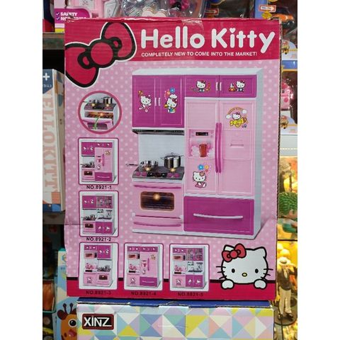 Hộp Tủ Bếp Nấu Ăn Hello Kitty Có Nhạc và Đèn Phát Sáng 8921 - Đồ Chơi Vui Nhộn Cho Trẻ Em
