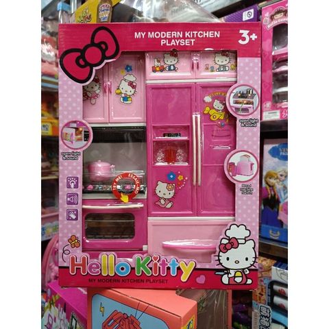 Hộp Tủ Bếp Nấu Ăn Hello Kitty Có Nhạc và Đèn Phát Sáng 8921 - Đồ Chơi Vui Nhộn Cho Trẻ Em