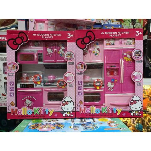 Hộp Tủ Bếp Nấu Ăn Hello Kitty Có Nhạc và Đèn Phát Sáng 8921 - Đồ Chơi Vui Nhộn Cho Trẻ Em
