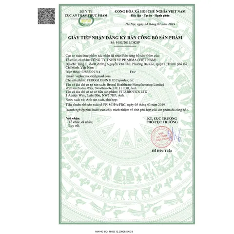 Viên sắt Feroglobin hàng chính hãng UK