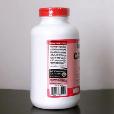 Viên uống bổ sung Canxi Kirkland Calcium 600mg và Vitamin D3 500 viên