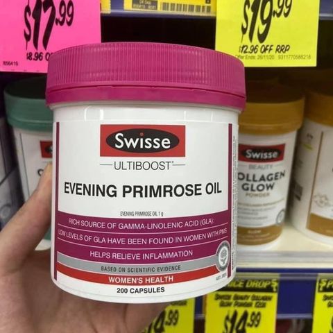 Tinh dầu hoa anh thảo Swisse Evening Primrose Oil của Úc 200 viên