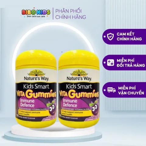Kẹo dẻo Nature's Way Kids Smart Vita Gummies Immune Defence tăng đề kháng 60 viên