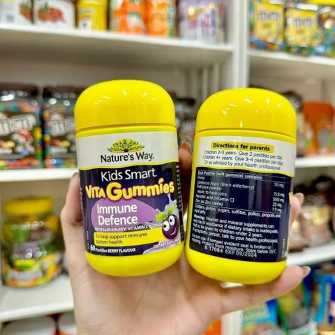 Kẹo dẻo Nature's Way Kids Smart Vita Gummies Immune Defence tăng đề kháng 60 viên