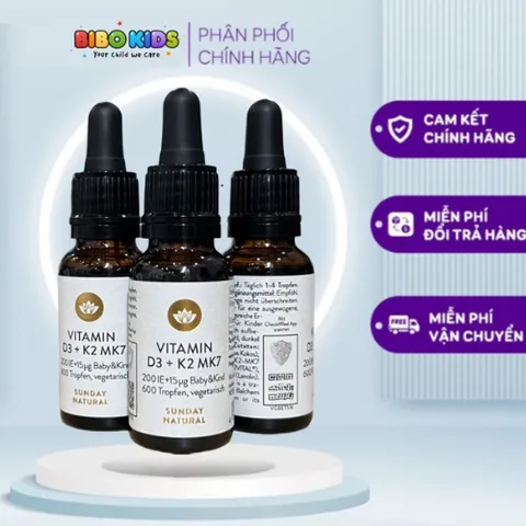 (Hàng Nhập Khẩu) Vitamin D3 K2 MK7 Sunday Natural Của Đức
