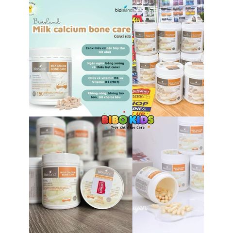 Canxi hữu cơ Bone Care Bio Island - Viên uống hỗ trợ sức khỏe xương 150 viên, bổ sung Canxi tự nhiên, an toàn cho cơ thể