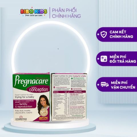  Bổ trứng Vitabiotics Pregnacre Before Conception cho nữ, Anh Quốc
