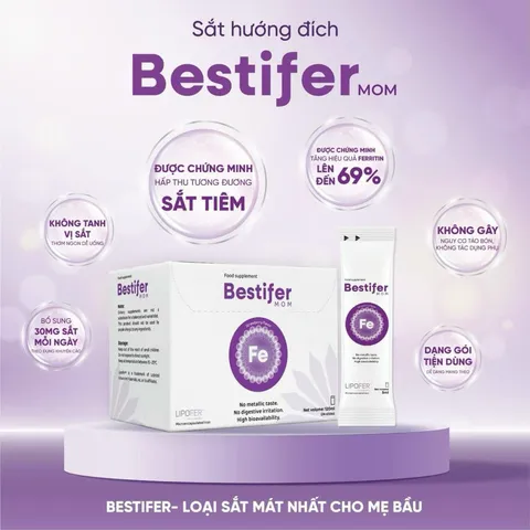 Sắt hướng đích  Bestifer Mom, dạng gói, cho mẹ bầu dễ hấp thu