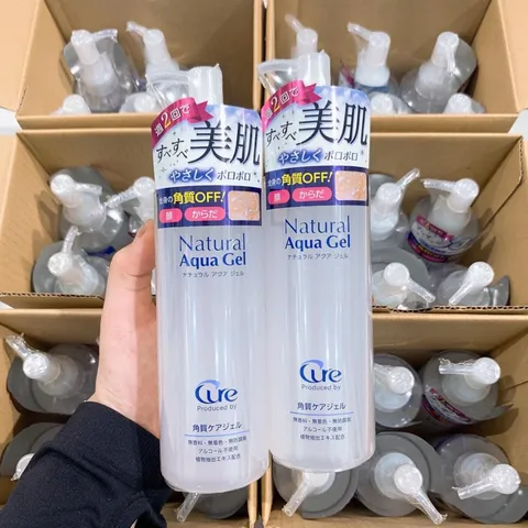 (Hàng công ty) Gel Tẩy Tế Bào Chết Cure Natural Aqua Gel 250g - Tẩy Da Chết Sạch Sáng, Làm Mềm Da, Chiết Xuất Tự Nhiên, Dùng Cho Mặt Và Toàn Thân chính hãng
