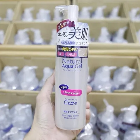 (Hàng công ty) Gel Tẩy Tế Bào Chết Cure Natural Aqua Gel 250g - Tẩy Da Chết Sạch Sáng, Làm Mềm Da, Chiết Xuất Tự Nhiên, Dùng Cho Mặt Và Toàn Thân chính hãng
