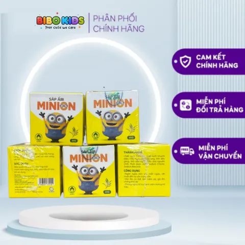 Sáp Ấm Minion Giữ Ấm Cơ Thể Cho Bé - Chống Khô Da, Hỗ Trợ Viêm Đường Hô Hấp, An Toàn Từ Thiên Nhiên