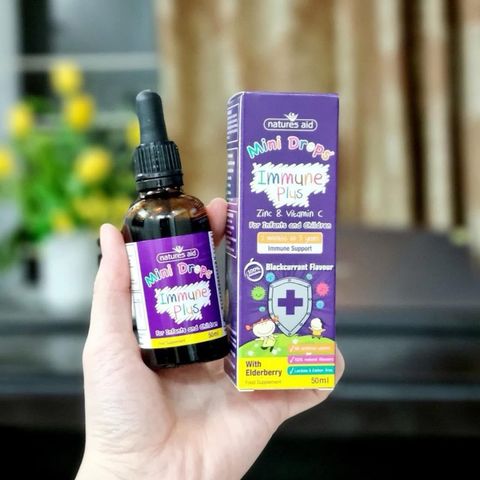 Tăng Cường Đề Kháng Natures Aid Dạng Giọt - Bổ Sung Vitamin C, B12 và Kẽm Cho Trẻ (3th - 5 tuổi) Giúp Tăng Cường Hệ Miễn Dịch
