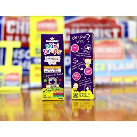 Tăng Cường Đề Kháng Natures Aid Dạng Giọt - Bổ Sung Vitamin C, B12 và Kẽm Cho Trẻ (3th - 5 tuổi) Giúp Tăng Cường Hệ Miễn Dịch