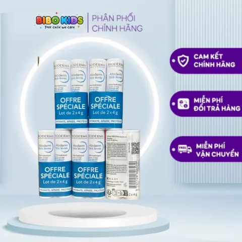 (SET 2)Son dưỡng môi Bioderma Atoderm Levres Stick - Dưỡng ẩm, làm mềm môi  5.0