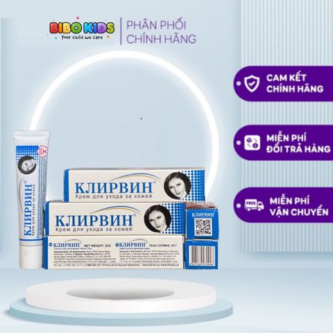 Kem Sẹo KLIRVIN Nga 25g - Giảm Thâm, Mờ Sẹo, Rạn Da - Sản Phẩm Chăm Sóc Da Tự Nhiên, Phục Hồi Làn Da Mịn Màng