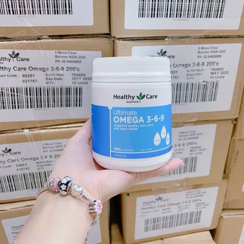 Viên Uống Omega 369 Healthy Care 200 Viên - Bổ Sung Omega 3, 6, 9 Tốt Nhất Cho Sức Khỏe Tim Mạch Và Nãu Bộ