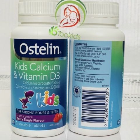 Canxi Ostelin Kids 120ml - Thực Phẩm Chức Năng Vitamin D và Canxi Dành Cho Trẻ Em - Giúp Tăng Cường Sức Khỏe Xương