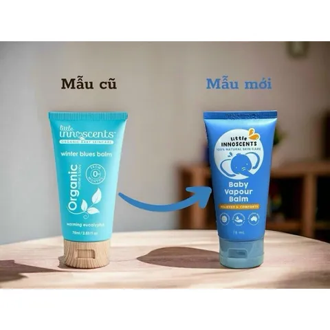 (Mẫu mới) Dầu Bôi Ấm Ngực Organic Little Innoscents Cho Bé