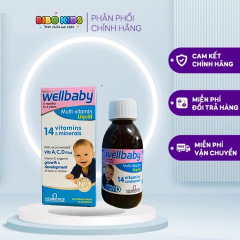 Wellbaby - Vitamin Tổng Hợp Cho Bé An Toàn Và Chất Lượng Cao - Bổ Sung Dinh Dưỡng Thiết Yếu Cho Trẻ Em