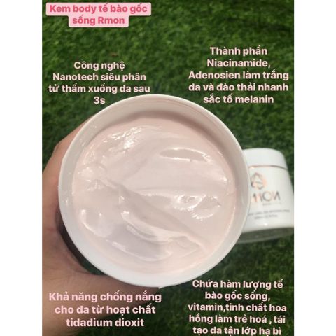 Kem Ủ dưỡng trắng da body tế bào gốc Rmon Whitening Cream