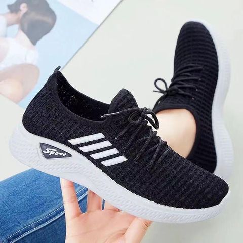 Giày Thể Thao Nữ Dây Buộc Sport 4 Màu Đế 3cm - Giày Đi Bộ, Đánh Bóng Chuyền, Thể Dục Năng Động