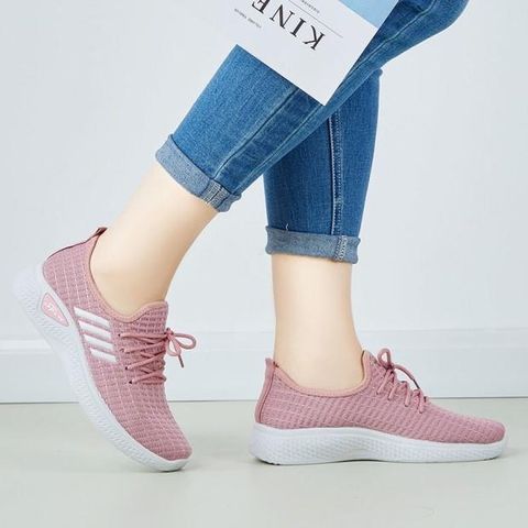 Giày Thể Thao Nữ Dây Buộc Sport 4 Màu Đế 3cm - Giày Đi Bộ, Đánh Bóng Chuyền, Thể Dục Năng Động