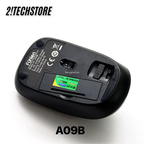 Chuột Không Dây Fuhlen A09B - Ergonomic, 2.4GHz, 1000DPI, Kết Nối Ổn Định, Tiết Kiệm Pin, Phụ Kiện Máy Tính Chất Lượng Hàng Đầu