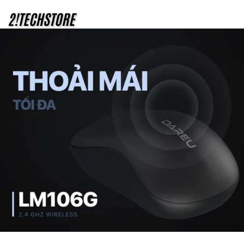 Chuột Không Dây DareU LM106G Gaming + Lót Razer - 1200 DPI, Thiết Kế Ergonomic, Đèn LED RGB Tùy Chỉnh, BH 12 Tháng