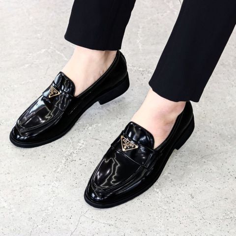 Giày Tây Lười Nam Đế Cao Su Mềm Chống Trơn Trượt - Giày Da Bóng Lịch Lãm Dễ Phối Đồ Cho Chú Rể