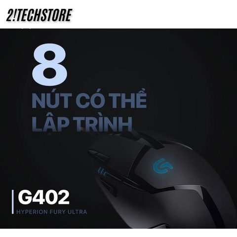 Chuột Gaming Logitech G402 Hyperion Fury Có Dây + Lót RAZER - Tốc Độ Quét 1ms, Cảm Biến Delta Zero, Đèn LED RGB, Dành Cho Game Thủ